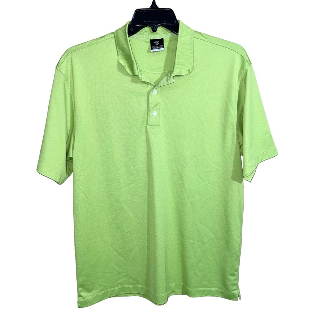 Nike Fit Dry Golf Polo Shirt Men’s Size L Lime Green Short Sleeve